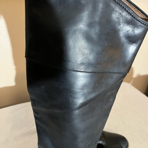 Frye Paige Black Leather Boots Sz 9 1/2 - Picture 9 of 14